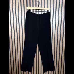 Albert Nipon Dress Pants 4 Womens Black High Rise Flat Front Stretch